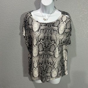 NWT Christian Soriano snake print blouse